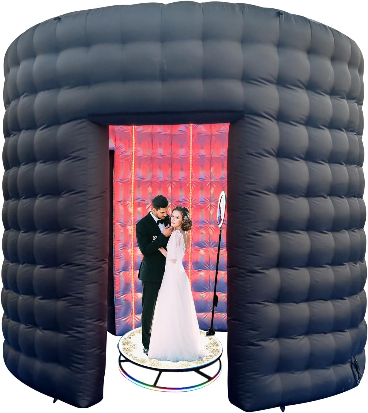 Inflatable photo booth enclosure